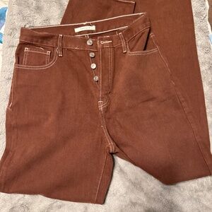Women’s PacSun Brown Contrast Stitch Jeans
